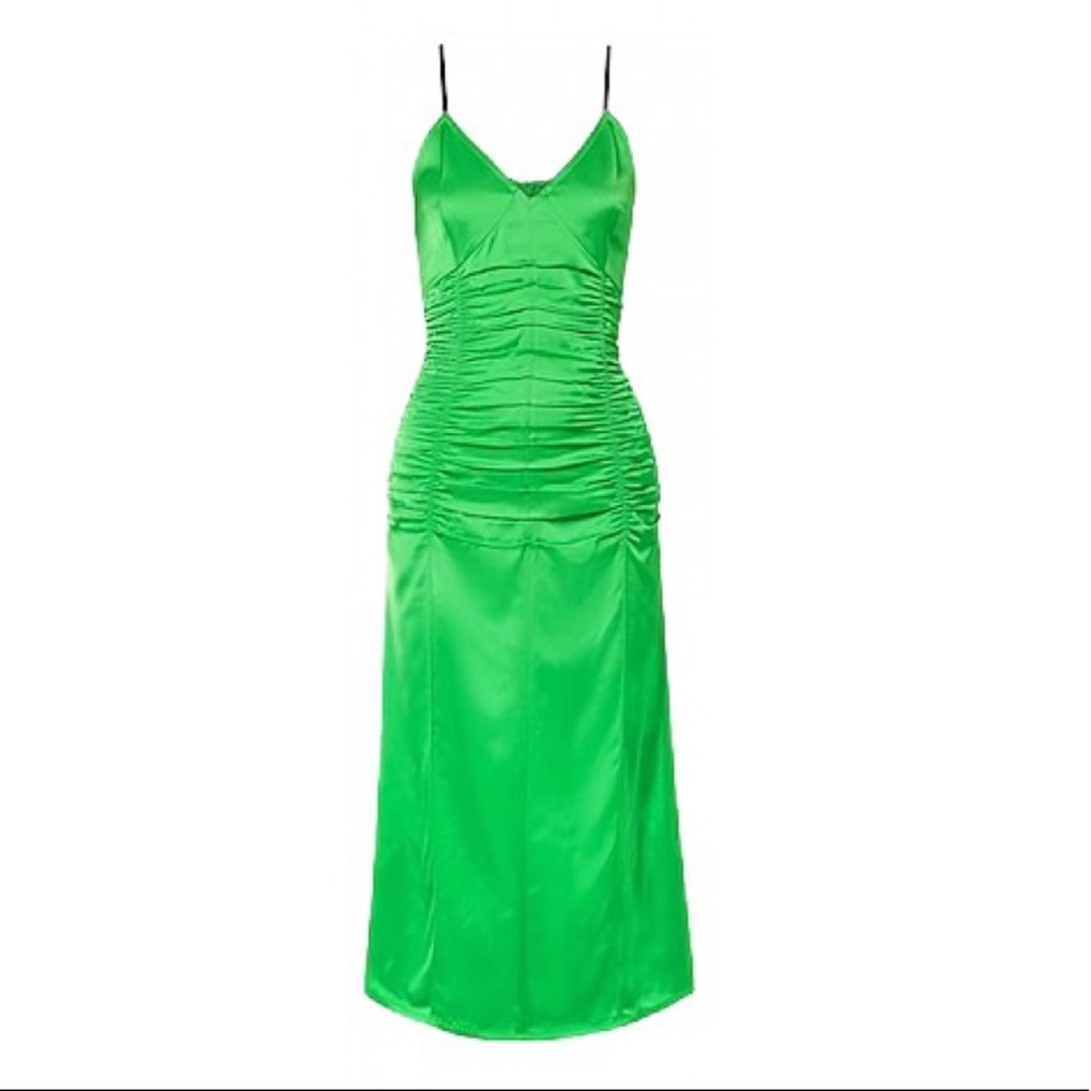 COPY - BNWOT Helmut Lang Ruched Slip Dress in Green